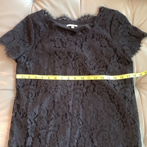 Joie Black Floral Lace Shift Dress - Picture 7 of 9